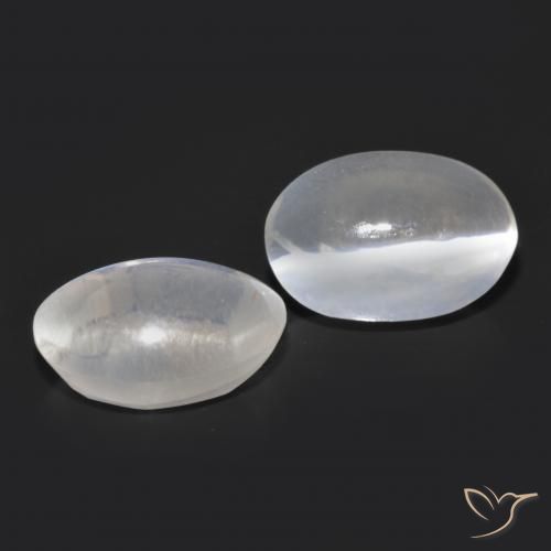 Gemme di Sillimanite Occhio di Gatto Bianco naturale da 2.06 ct, Ovale, Trasparente