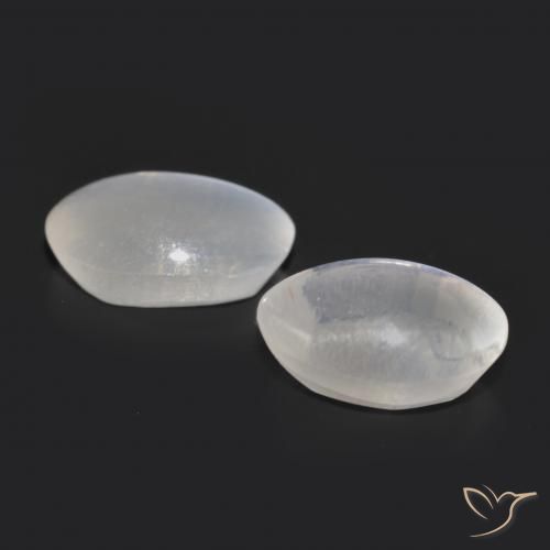 Gemme di Sillimanite Occhio di Gatto Bianco naturale da 2.06 ct, Ovale, Trasparente