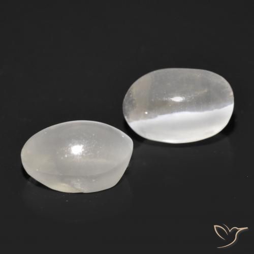 Gemme di Sillimanite Occhio di Gatto Bianco naturale da 2.11 ct, Ovale, Trasparente
