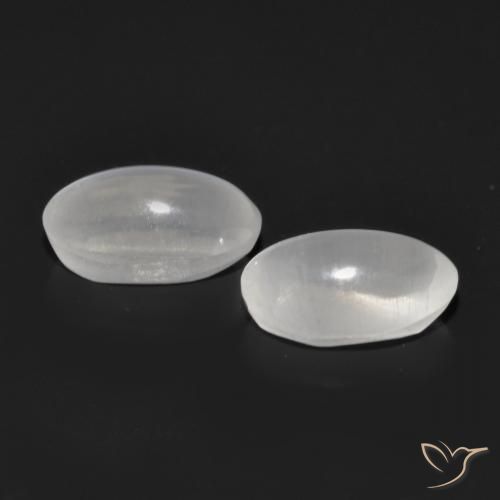Gemme di Sillimanite Occhio di Gatto Bianco naturale da 1.36 ct, Ovale, Trasparente