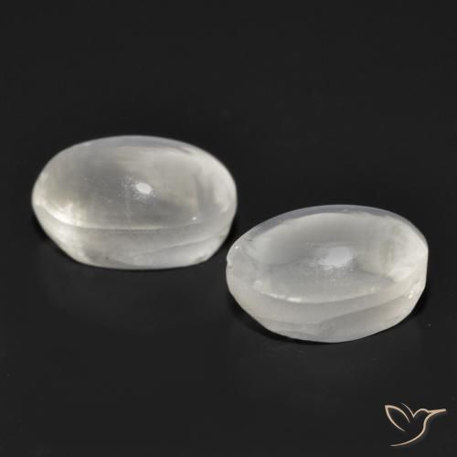 Gemme di Sillimanite Occhio di Gatto Bianco naturale da 2.32 ct, Ovale, Trasparente