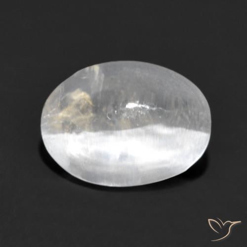 Sillimanite Occhio di Gatto Grigio molto chiaro naturale da 1.32 ct, Ovale, Trasparente