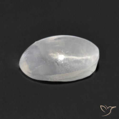 Sillimanite Occhio di Gatto Grigio molto chiaro naturale da 1.32 ct, Ovale, Trasparente