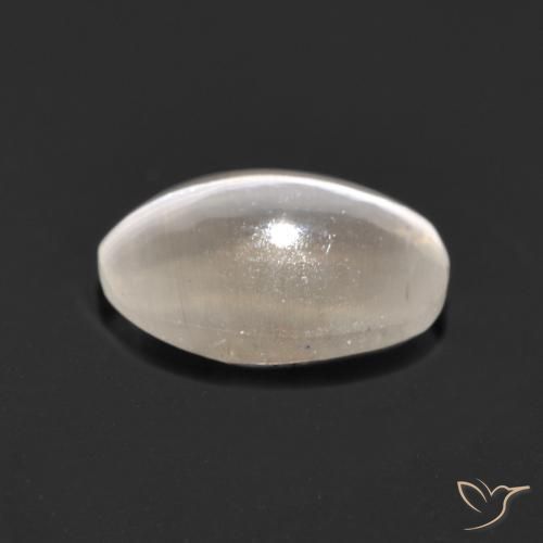 Sillimanite Occhio di Gatto Grigio molto chiaro naturale da 1.24 ct, Ovale, Traslucido