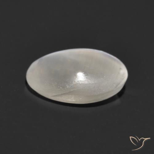 Sillimanite Occhio di Gatto Grigio molto chiaro naturale da 1.17 ct, Ovale, Trasparente
