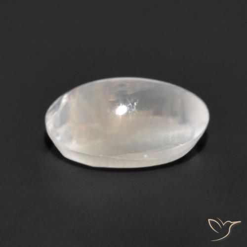 Sillimanite Occhio di Gatto Grigio molto chiaro naturale da 1.17 ct, Ovale, Trasparente