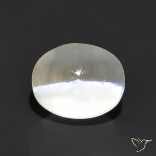 Sillimanite Occhio di Gatto Grigio molto chiaro naturale da 0.96 ct, Ovale, Trasparente