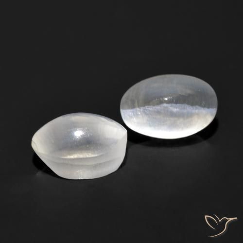 Gemme di Sillimanite Occhio di Gatto Bianco trasparente naturale da 2.07 ct, Ovale, Trasparente
