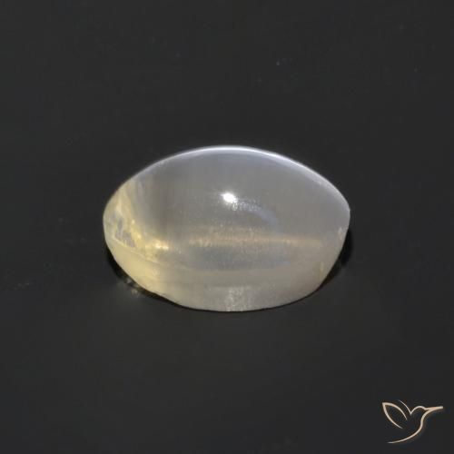 Sillimanite Occhio di Gatto Bianco caldo naturale da 1.14 ct, Ovale, Trasparente