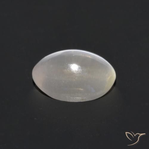 Sillimanite Occhio di Gatto Bianco caldo naturale da 1.02 ct, Ovale, Trasparente