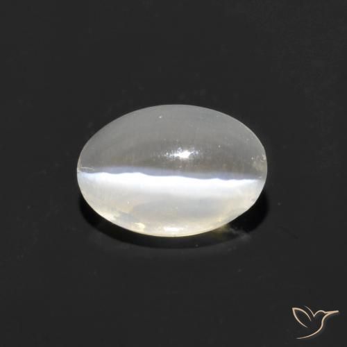 Sillimanite Occhio di Gatto Bianco caldo naturale da 1.06 ct, Ovale, Trasparente