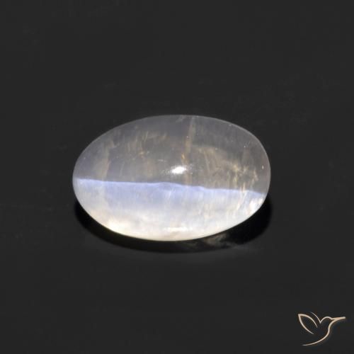 Sillimanite Occhio di Gatto Bianco naturale da 1.34 ct, Ovale, Trasparente