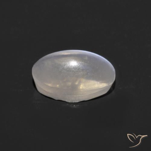 Sillimanite Occhio di Gatto Bianco naturale da 1.34 ct, Ovale, Trasparente