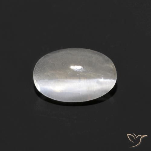 Sillimanite Occhio di Gatto Bianco naturale da 0.92 ct, Ovale, Trasparente