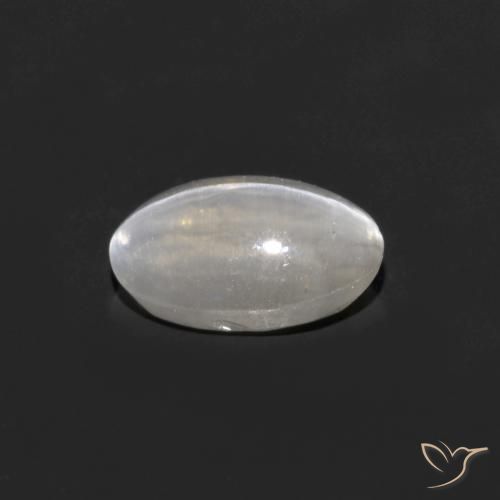 Sillimanite Occhio di Gatto Bianco naturale da 0.92 ct, Ovale, Trasparente