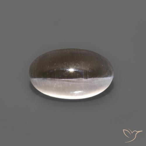 1.12ct Naturale Marrone medio Sillimanite effetto occhio di gatto, Ovale, Trasparente