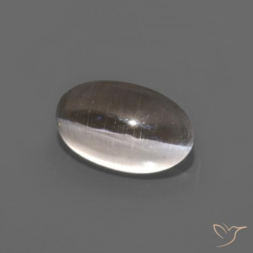 Sillimanite Occhio di Gatto Marrone medio naturale da 1.12 ct, Ovale, Trasparente