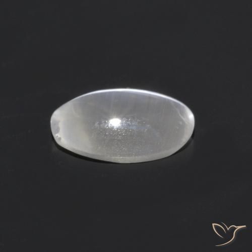 Sillimanite Occhio di Gatto Bianco caldo naturale da 0.76 ct, Ovale, Trasparente