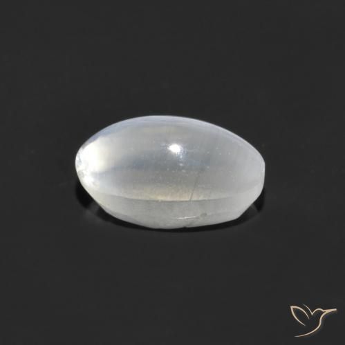 Sillimanite Occhio di Gatto Bianco naturale da 1.10 ct, Ovale, Trasparente