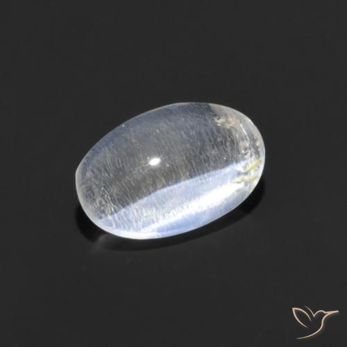 0.80ct Naturale Chiaro Sillimanite effetto occhio di gatto, Ovale, Trasparente