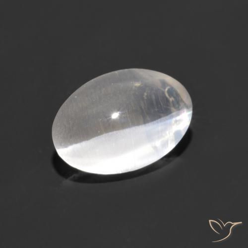 Sillimanite Occhio di Gatto Bianco naturale da 1.10 ct, Ovale, Trasparente