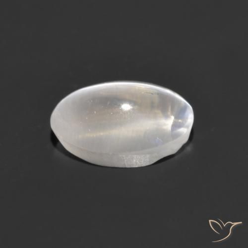Sillimanite Occhio di Gatto Bianco naturale da 1.10 ct, Ovale, Trasparente