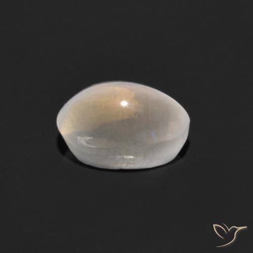 Sillimanite Occhio di Gatto Bianco caldo naturale da 0.88 ct, Ovale, Trasparente
