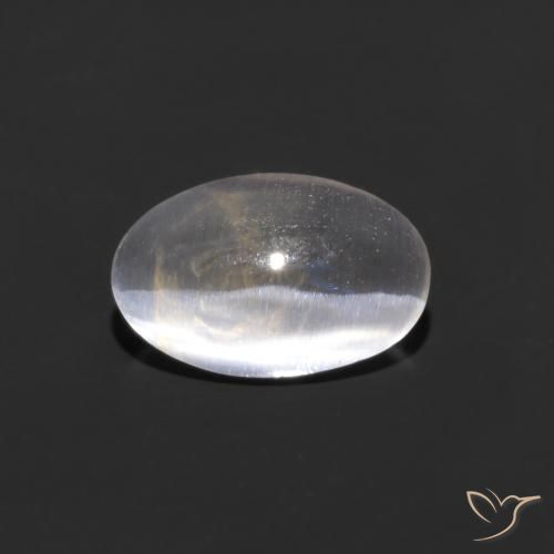 Sillimanite Occhio di Gatto Bianco trasparente naturale da 0.93 ct, Ovale, Trasparente