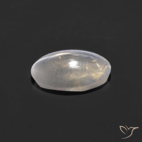 Sillimanite Occhio di Gatto Bianco trasparente naturale da 0.93 ct, Ovale, Trasparente