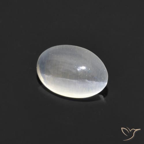 Sillimanite Occhio di Gatto Bianco trasparente naturale da 0.88 ct, Ovale, Trasparente