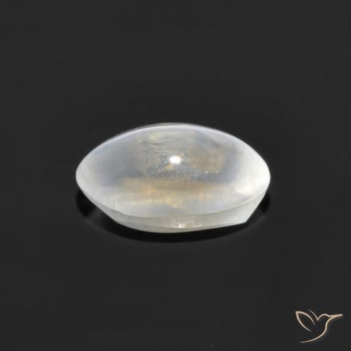 Sillimanite Occhio di Gatto Bianco trasparente naturale da 0.88 ct, Ovale, Trasparente