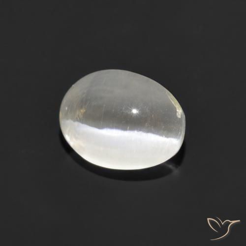 Sillimanite Occhio di Gatto Bianco caldo naturale da 1.07 ct, Ovale, Trasparente