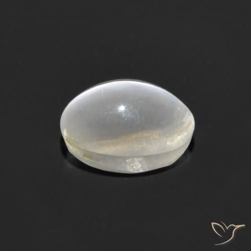 Sillimanite Occhio di Gatto Bianco caldo naturale da 1.07 ct, Ovale, Trasparente