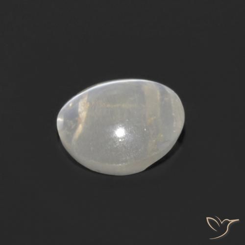 Sillimanite Occhio di Gatto Bianco caldo naturale da 1.01 ct, Ovale, Trasparente