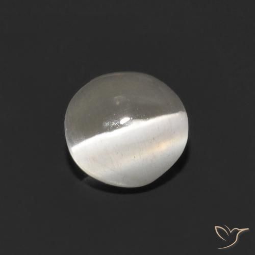 Sillimanite Occhio di Gatto Bianco caldo naturale da 0.79 ct, Ovale, Trasparente