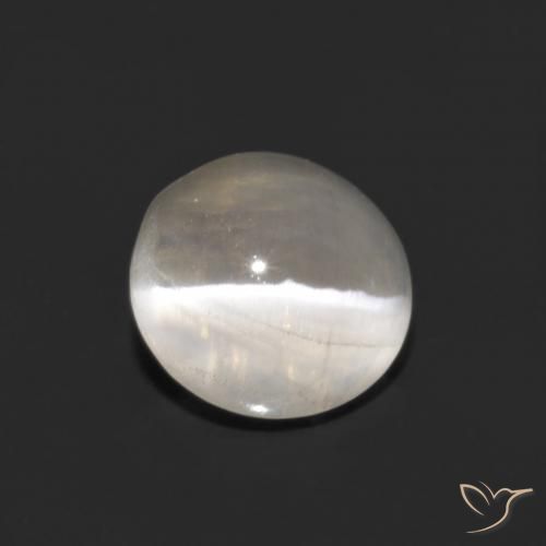1.33ct Naturale Bianco caldo Sillimanite effetto occhio di gatto, Ovale, Trasparente