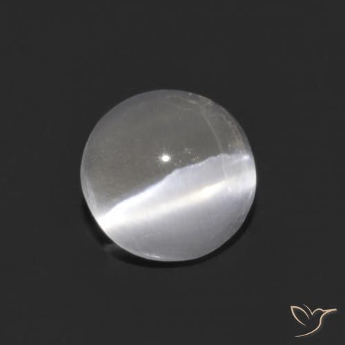 Sillimanite Occhio di Gatto Bianco trasparente naturale da 0.93 ct, Ovale, Trasparente