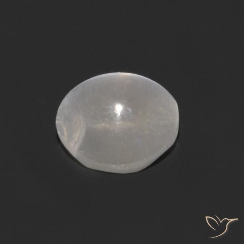 Sillimanite Occhio di Gatto Bianco trasparente naturale da 0.93 ct, Ovale, Trasparente