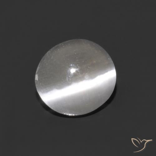 Sillimanite Occhio di Gatto Bianco trasparente naturale da 0.75 ct, Ovale, Trasparente