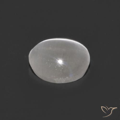 Sillimanite Occhio di Gatto Bianco trasparente naturale da 0.75 ct, Ovale, Trasparente