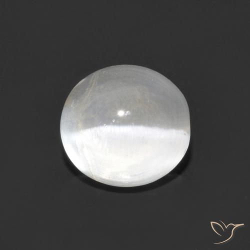 1.48ct Naturale Bianco trasparente Sillimanite effetto occhio di gatto, Ovale, Trasparente