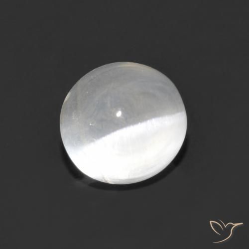 Sillimanite Occhio di Gatto Bianco trasparente naturale da 1.48 ct, Ovale, Trasparente
