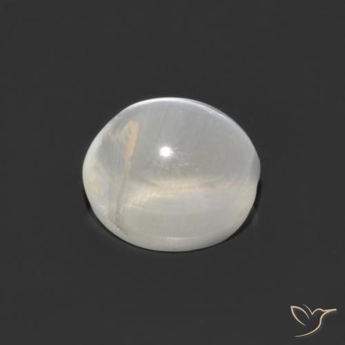 Sillimanite Occhio di Gatto Bianco trasparente naturale da 1.48 ct, Ovale, Trasparente