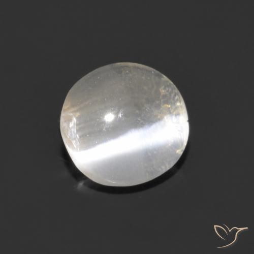 Sillimanite Occhio di Gatto Bianco trasparente naturale da 1.14 ct, Ovale, Trasparente