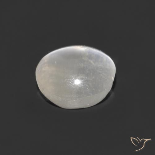 Sillimanite Occhio di Gatto Bianco trasparente naturale da 1.14 ct, Ovale, Trasparente