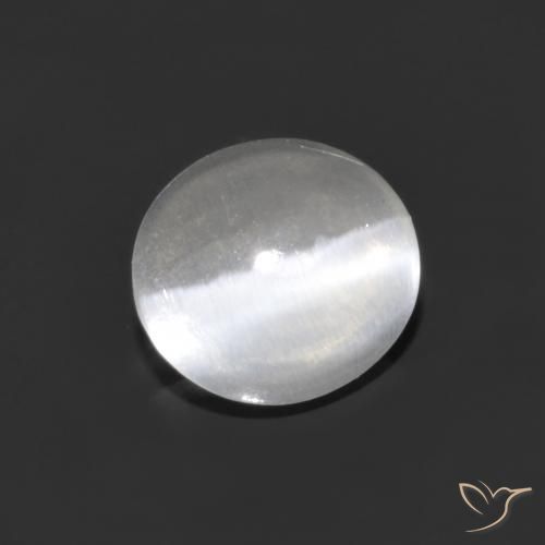 Sillimanite Occhio di Gatto Bianco trasparente naturale da 1.16 ct, Ovale, Trasparente