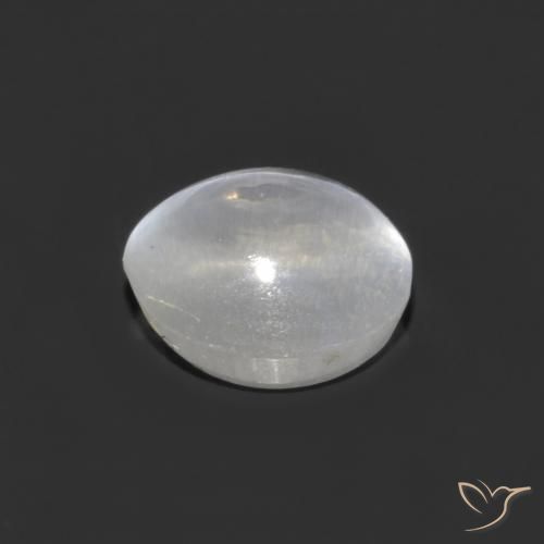 Sillimanite Occhio di Gatto Bianco trasparente naturale da 1.16 ct, Ovale, Trasparente