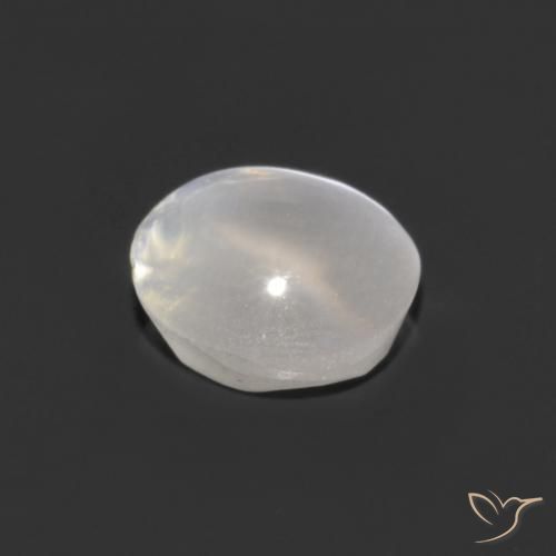 Sillimanite Occhio di Gatto Bianco trasparente naturale da 1.05 ct, Ovale, Trasparente