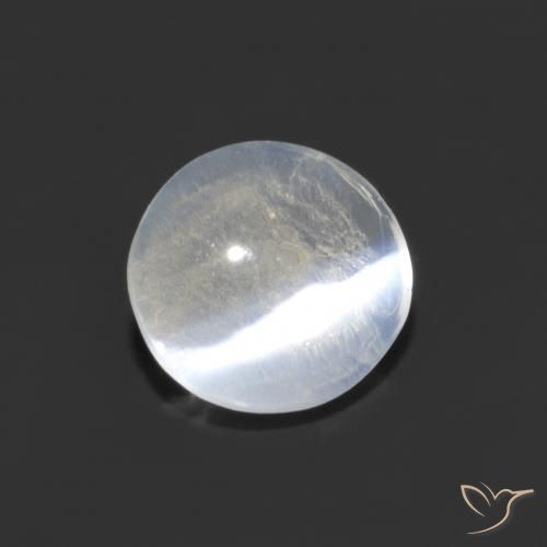 Sillimanite Occhio di Gatto Bianco trasparente naturale da 1.29 ct, Ovale, Trasparente