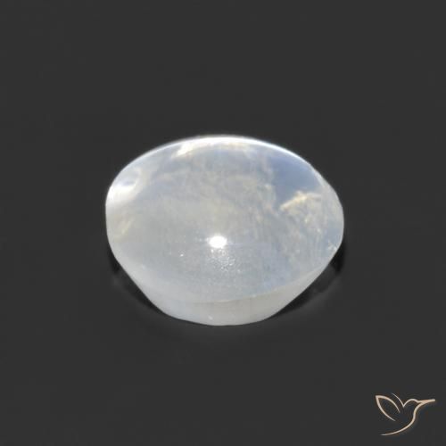 Sillimanite Occhio di Gatto Bianco trasparente naturale da 1.29 ct, Ovale, Trasparente